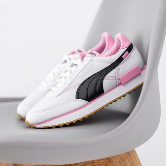 White Black Pink Sneakers