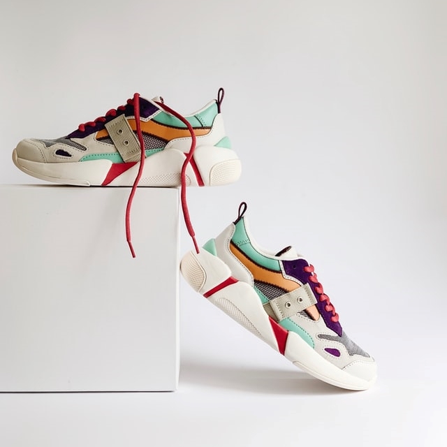 Off White Colorful Sneakers