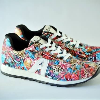 Multicolor Abstract Sneakers