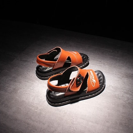 Orange Black Sandals