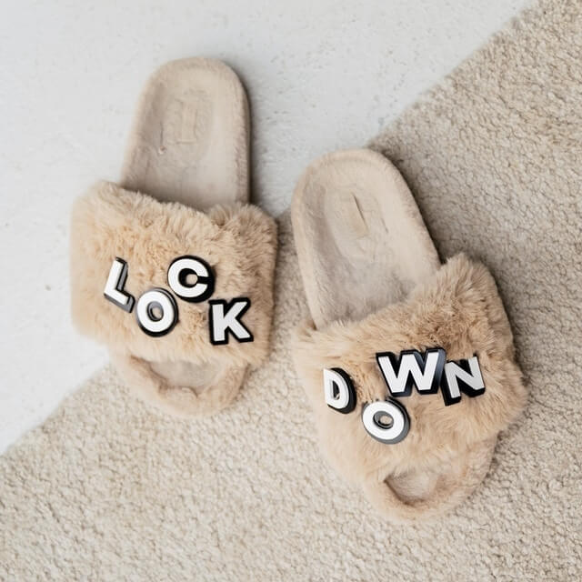 Fluffy Beige Sandals