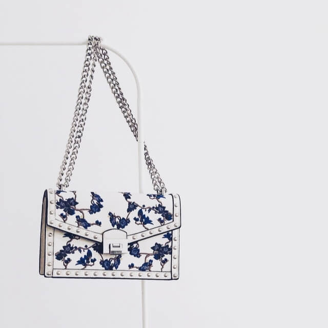 White Blue Shoulder Bag